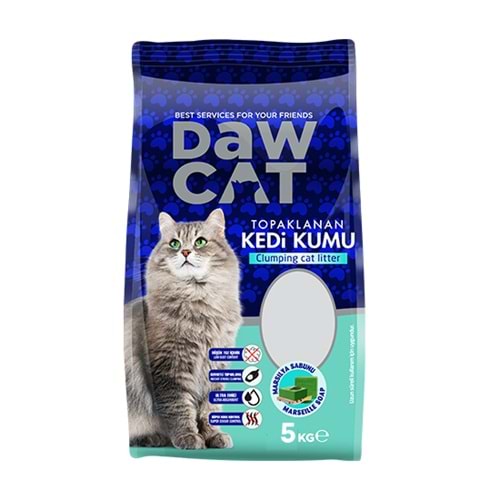 DAWCAT 5 LT BENTONİT KEDİ KUMU MARSİLYA SABUNLU