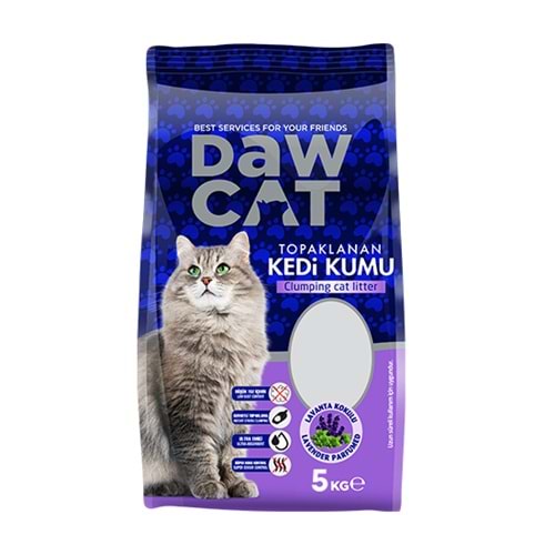DAWCAT 5 LT BENTONİT KEDİ KUMU LAVANTA KOKULU