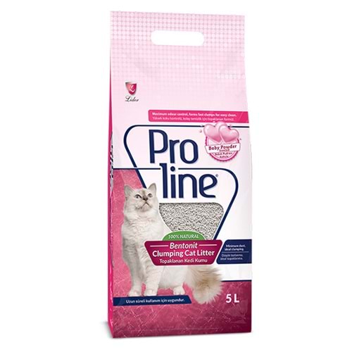 PROLİNE BENTONİT KEDİ KUMU 5 LT BABY POWDER