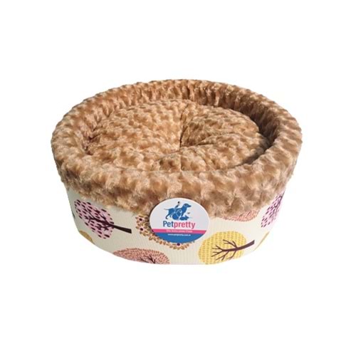 PETPRETTY SPECİEL PELUŞ SİMİT YATAK A.KAHVE 55x55 CM