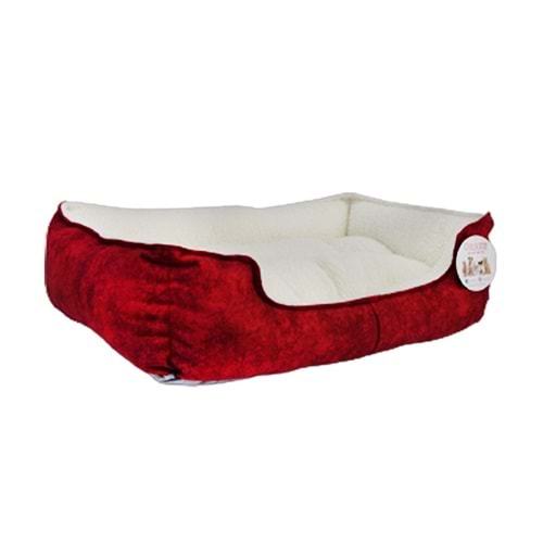PETPRETTY POFUDUK YATAK KIRMIZI 60x45x15 CM