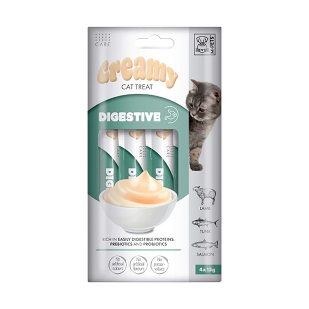 M-PETS DIGESTIVE FONKSİYONEL CREAMY KEDİ ÖDÜLÜ 4x15 GR