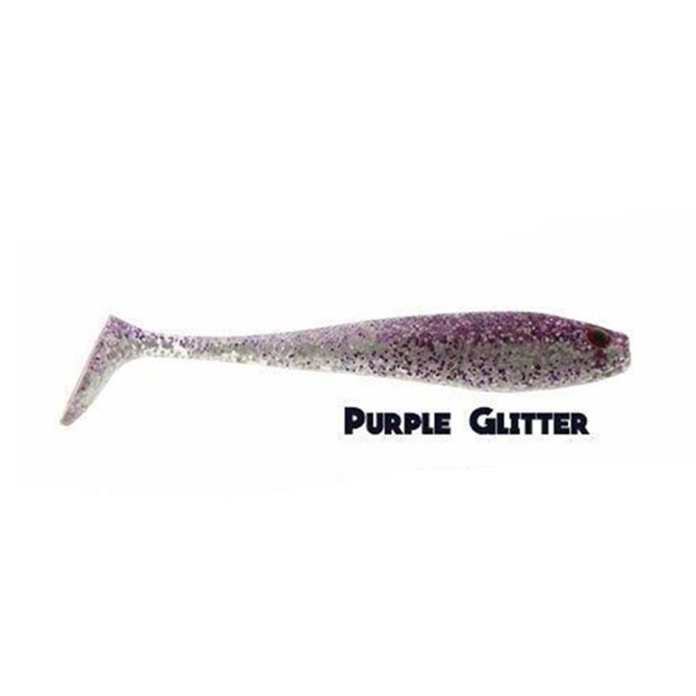 FUJİN DUCK TAİL 9CM SİLİKON BALIK 821 PURPLE GLİTTER