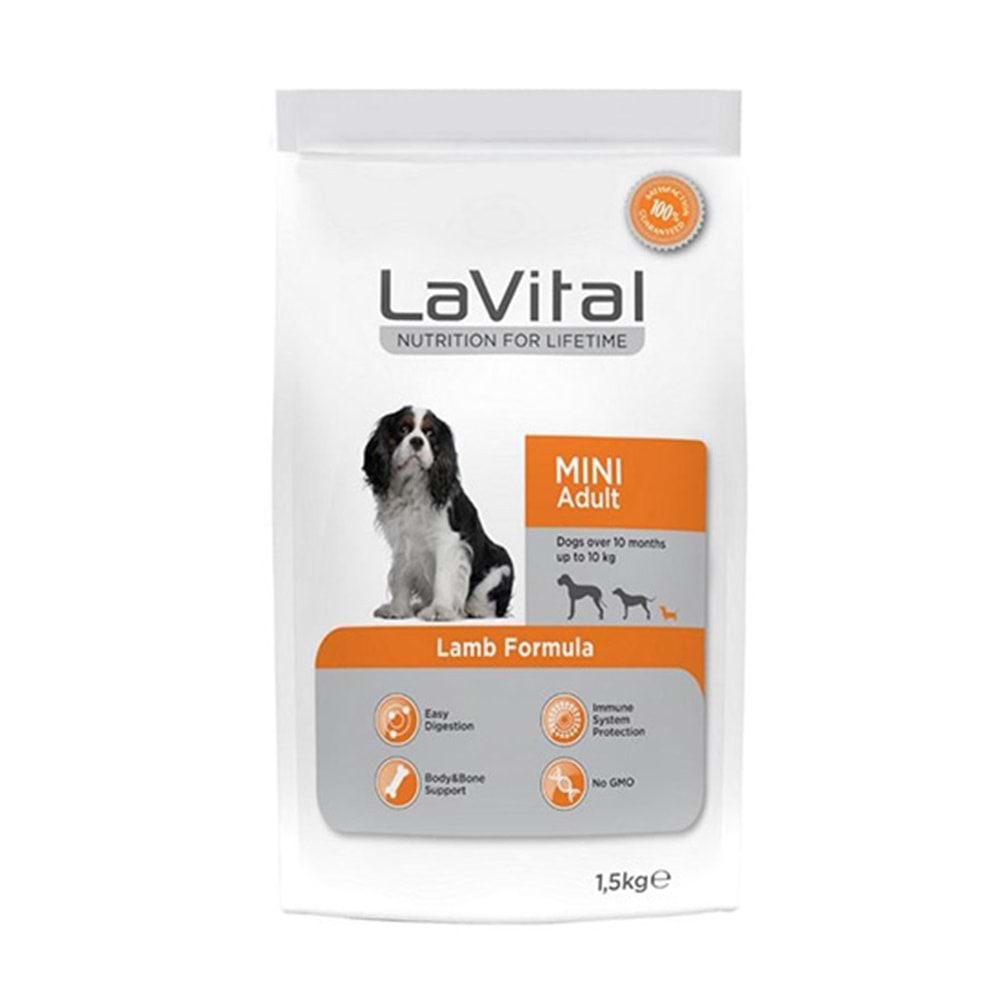 LAVİTAL 1,5 KG MINI ADULT YETİŞKİN KÖPEK KUZU ETLİ
