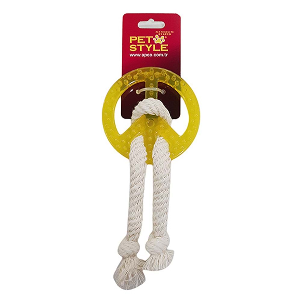 PET STYLE İPLİ BARIŞ KEMİĞİ KÖPEK OYUNCAK