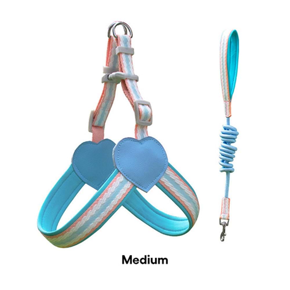 D-PETS ZICHEN DESENLİ SOFT GÖĞÜS TASMASI MEDIUM