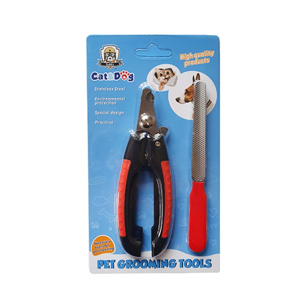D-PETS CAT&DOG TÖRPÜLÜ TIRNAK MAKASI SETİ KÜÇÜK