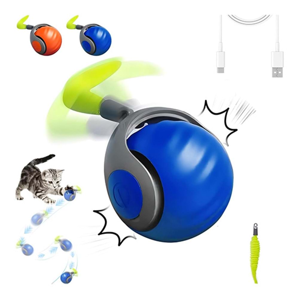 D-PETS HAREKETLİ KUYRUKLU KEDİ TOP OYUNCAK