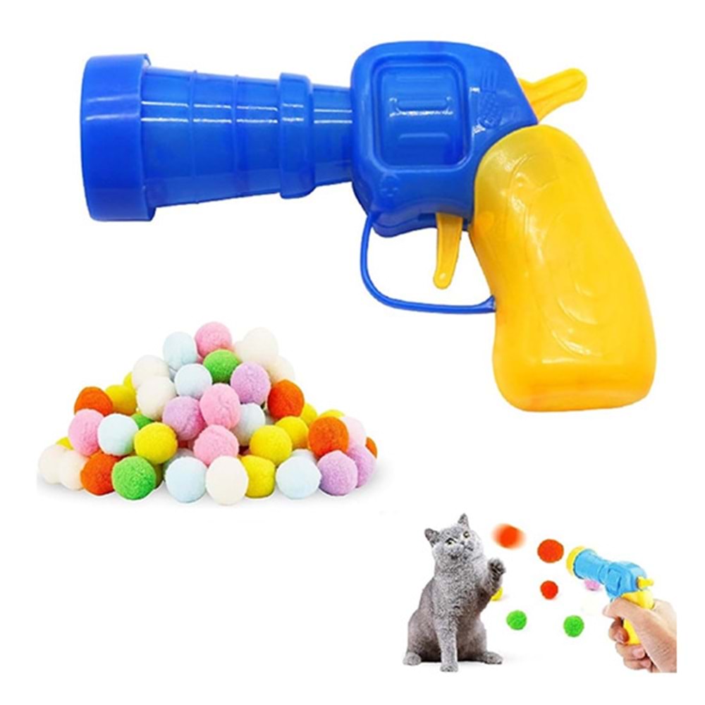 MADPET TOP FIRLATMA TABANCASI KEDİ OYUNCAK