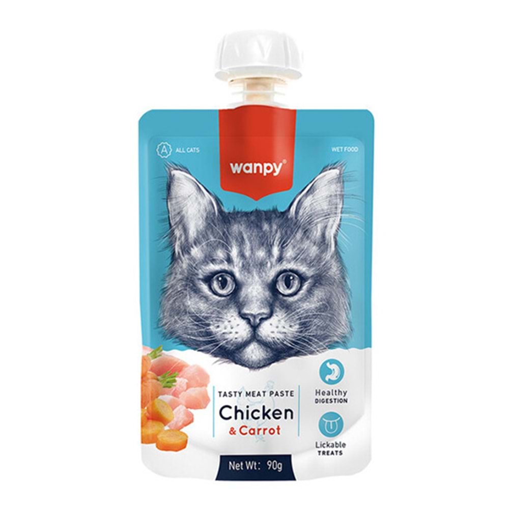 WANPY 90 GR TAZE TAVUKLU & HAVUÇLU KEDİ ET EZMESİ