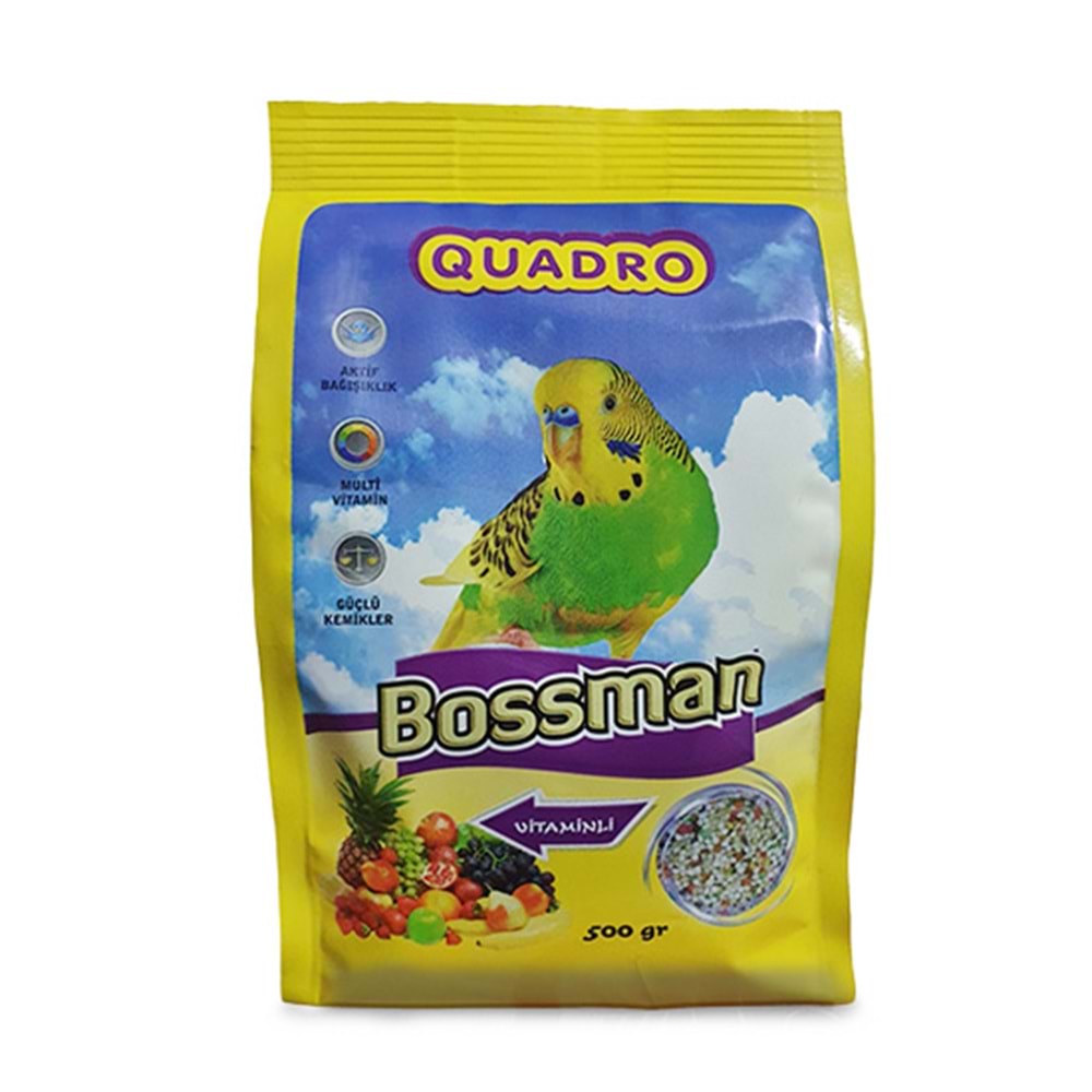 BOSSMAN 500 GR QUADRO MUHABBET KUŞ YEMİ