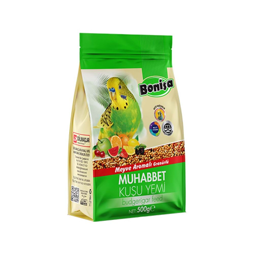 BONİSA 500 GR MUHABBET KUŞU YEMİ MEYVE AROMALI