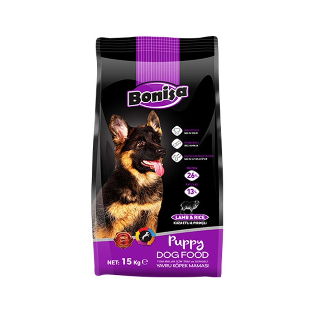 BONİSA 15 KG YAVRU KÖPEK MAMASI KUZU & PİRİNÇ