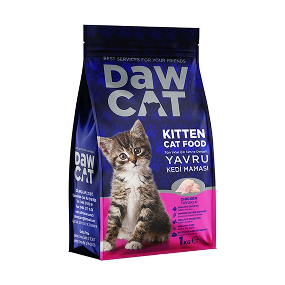 DAWCAT 1 KG YAVRU KEDİ MAMASI TAVUKLU