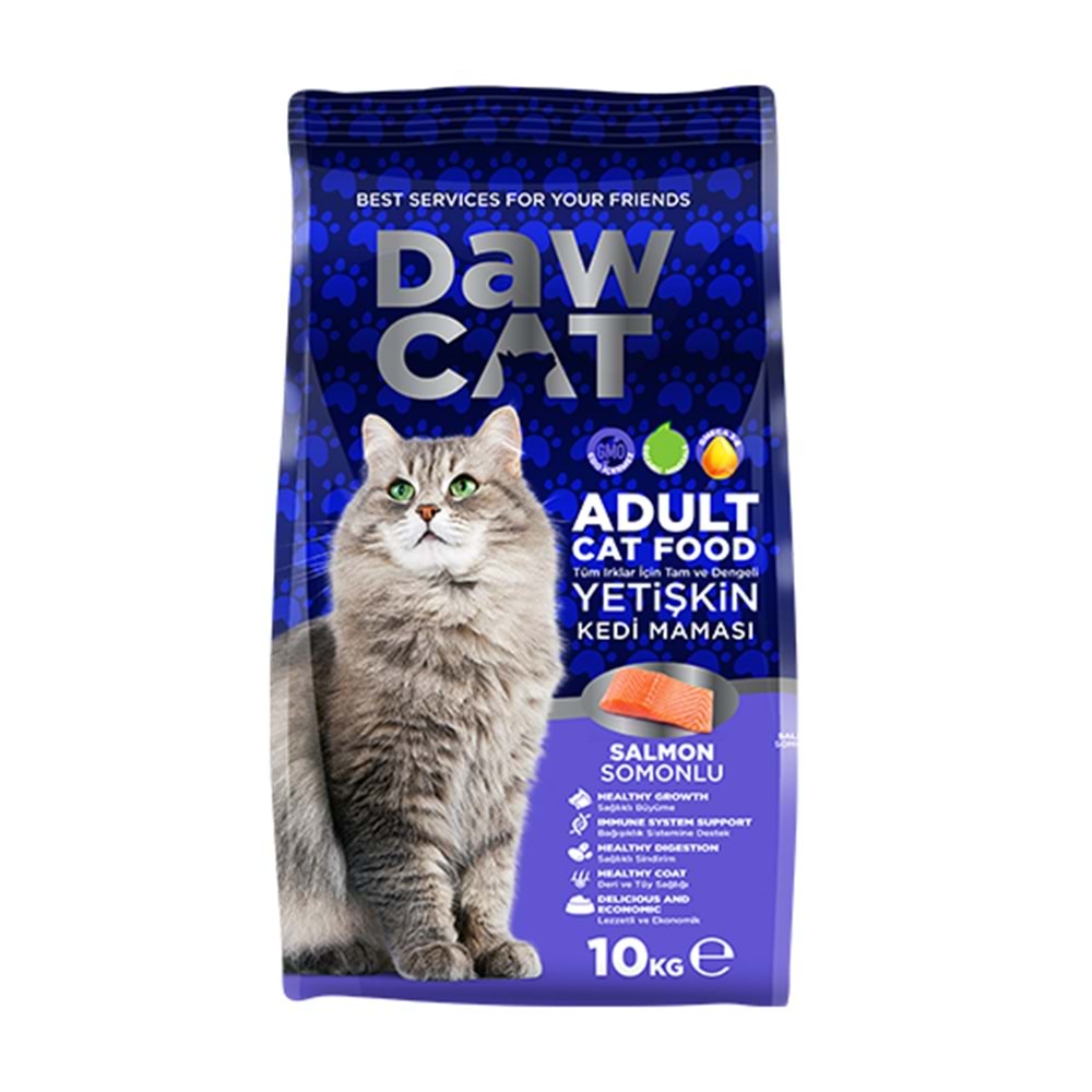 DAWCAT 10 KG YETİŞKİN KEDİ MAMASI SOMONLU