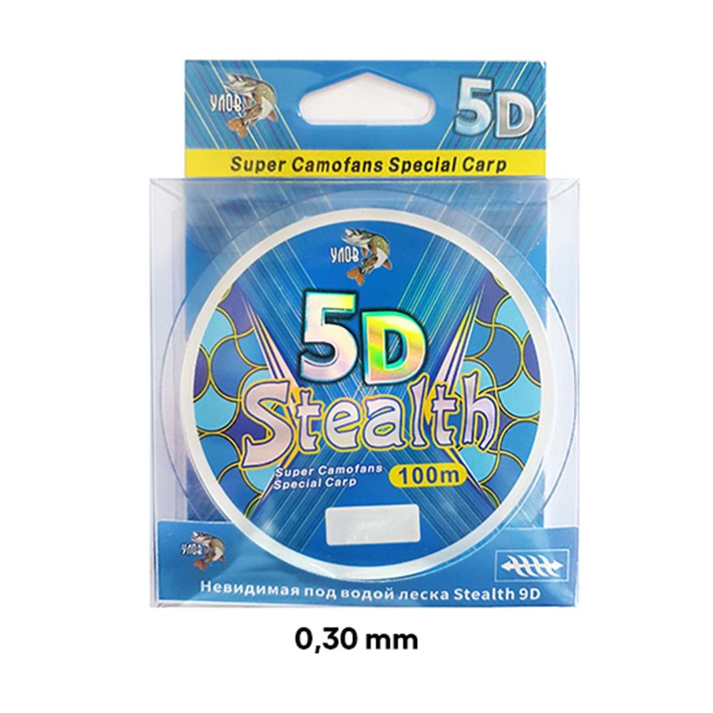 5D STEALTH NYLON LİNE MİSİNA 100 METRE 0,30 MM