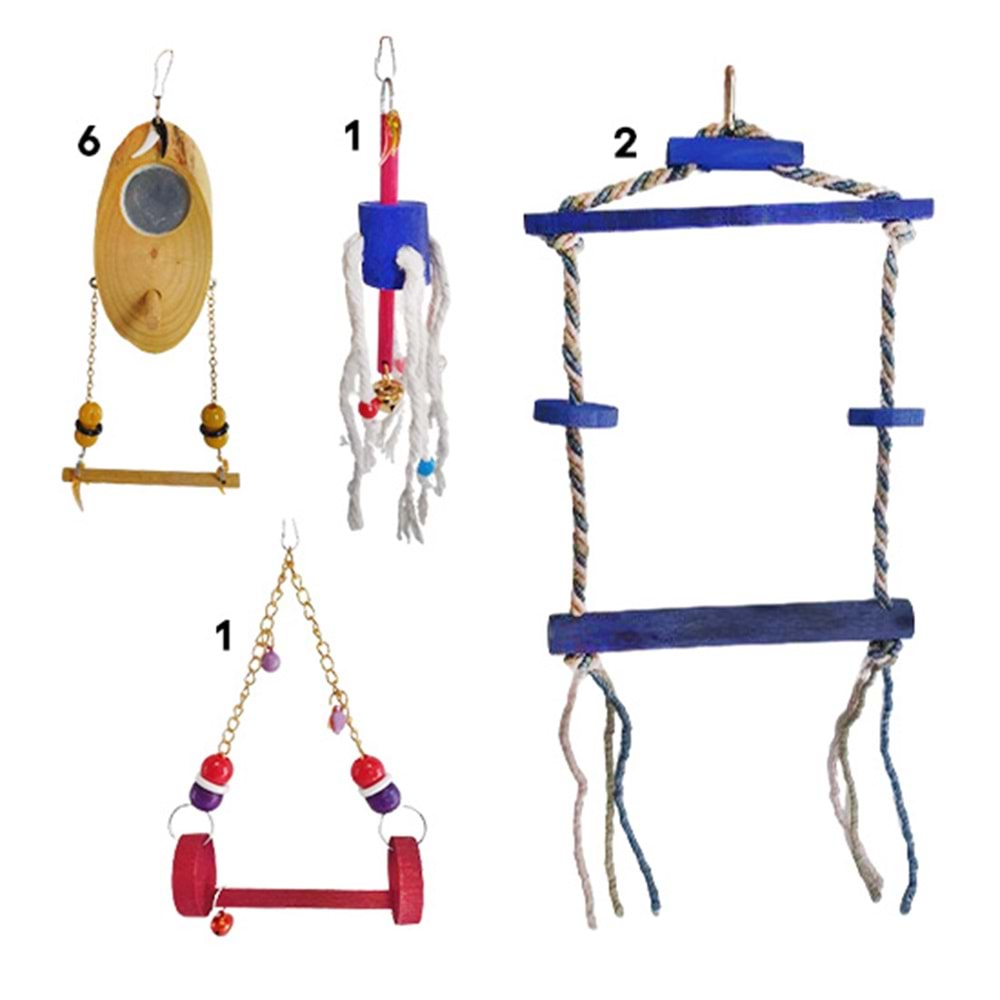 ATAHAN KUŞ OYUNCAK SETİ AHŞAP 10 LU SET