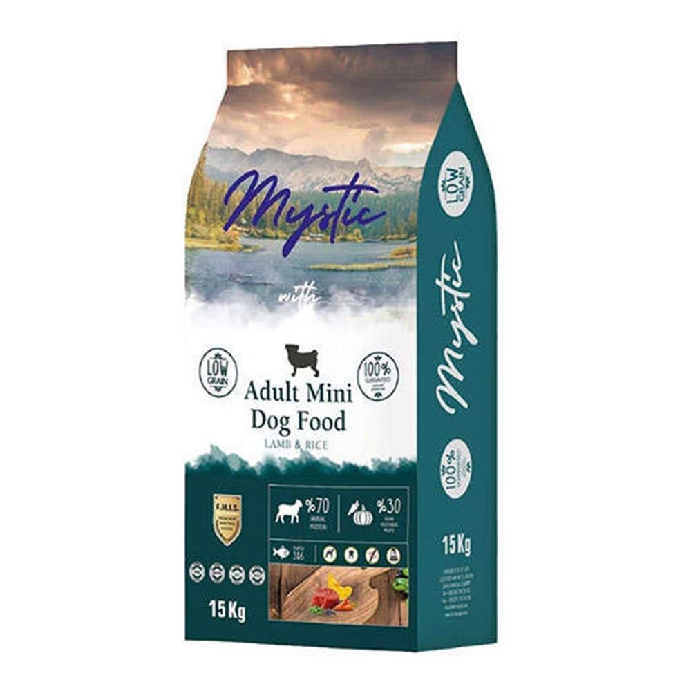 MYSTIC 15 KG KÜÇÜK IRK KÖPEK MAMASI KUZU ETLİ PİRİNÇLİ
