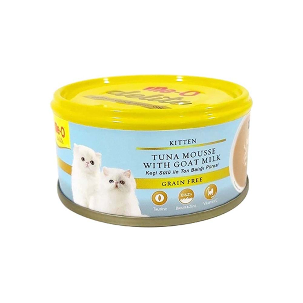 ME-O 80 GR KEDİ KONSERVE KEÇİ SÜTÜ VE TON BALIĞI PÜRELİ