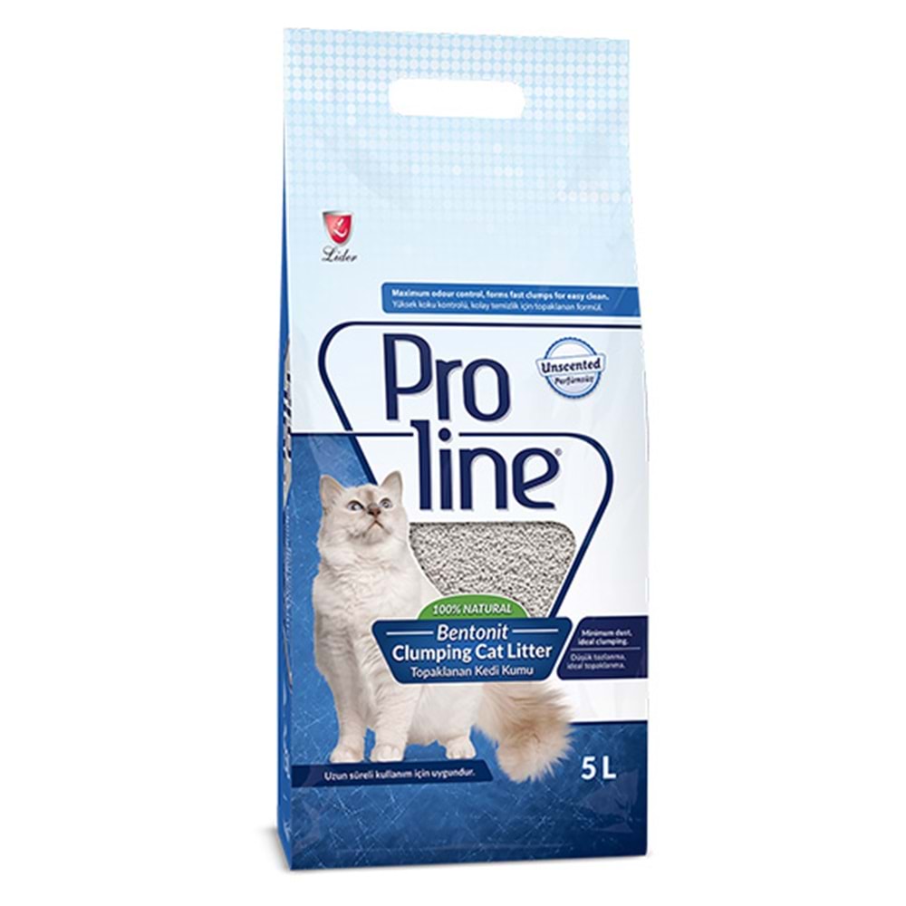 PROLİNE 5 LT BENTONİT KEDİ KUMU NATURAL