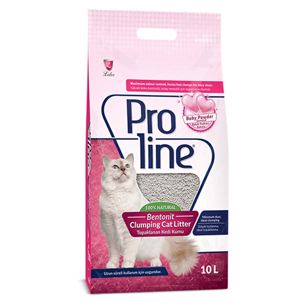 PROLİNE 10 LT BENTONİT KEDİ KUMU BABY POWDER