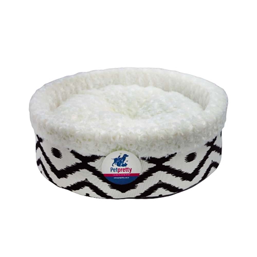 PETPRETTY SPECİEL PELUŞ SİMİT YATAK BEYAZ 50x50x15 CM